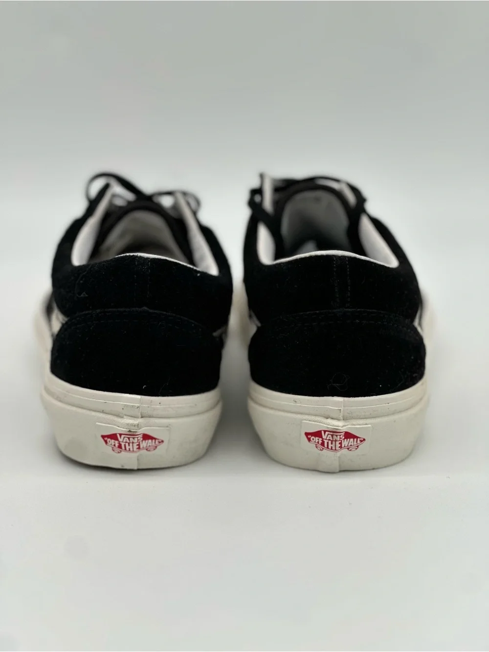 Vans Old Skool Black and White Suede Skate Shoes